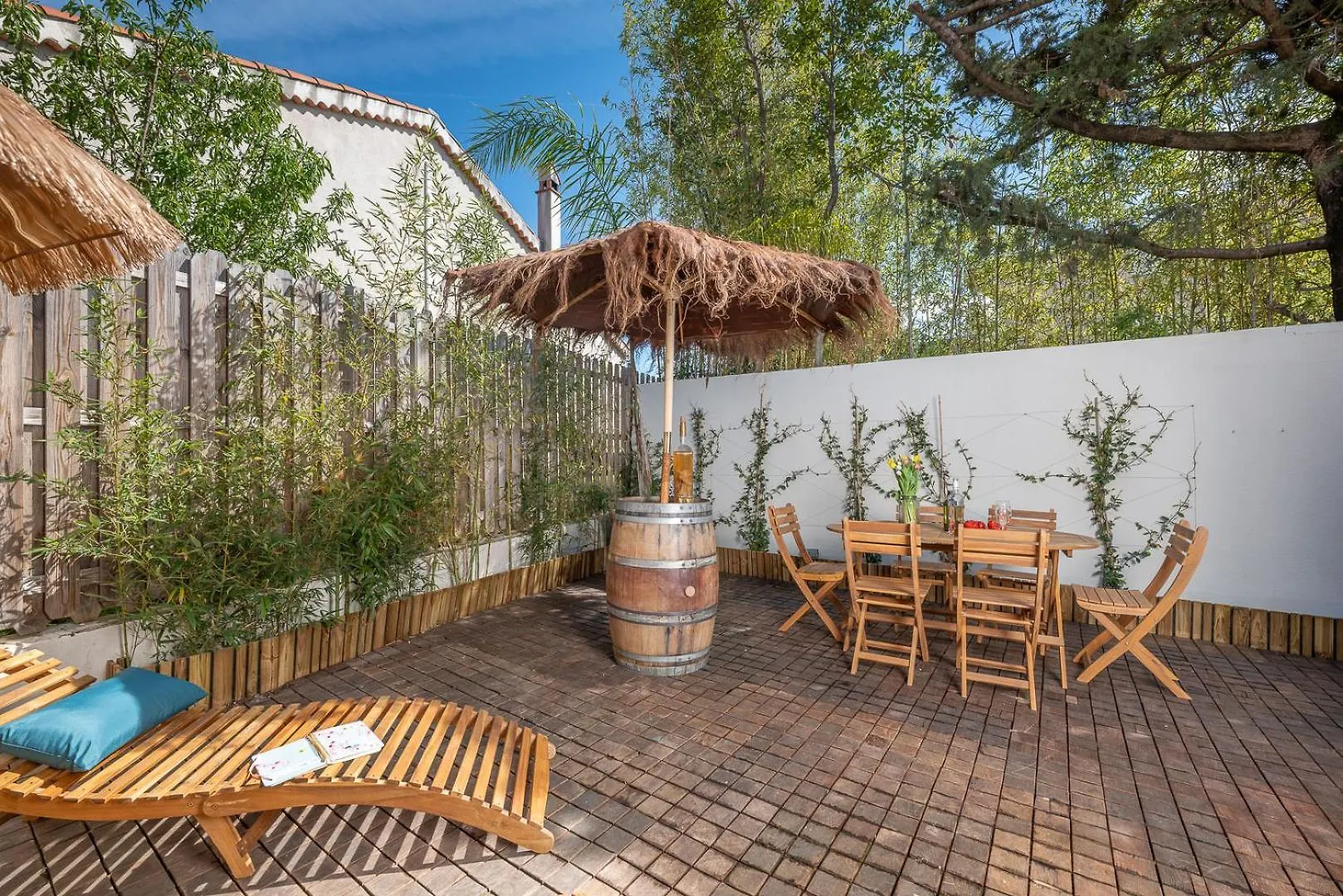 Appartement 6 Pers Jardin Prive La Cabane Bambou - Mandara Beach , Antibes French Riviera Juan-les-Pins